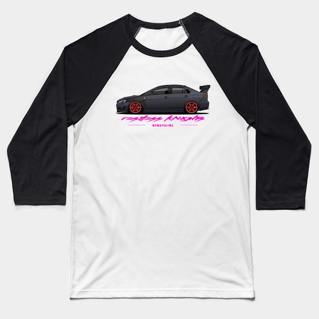 Restless Knights Evo X "Stider" V3 (Side profile) Baseball T-Shirt by Jsaviour84